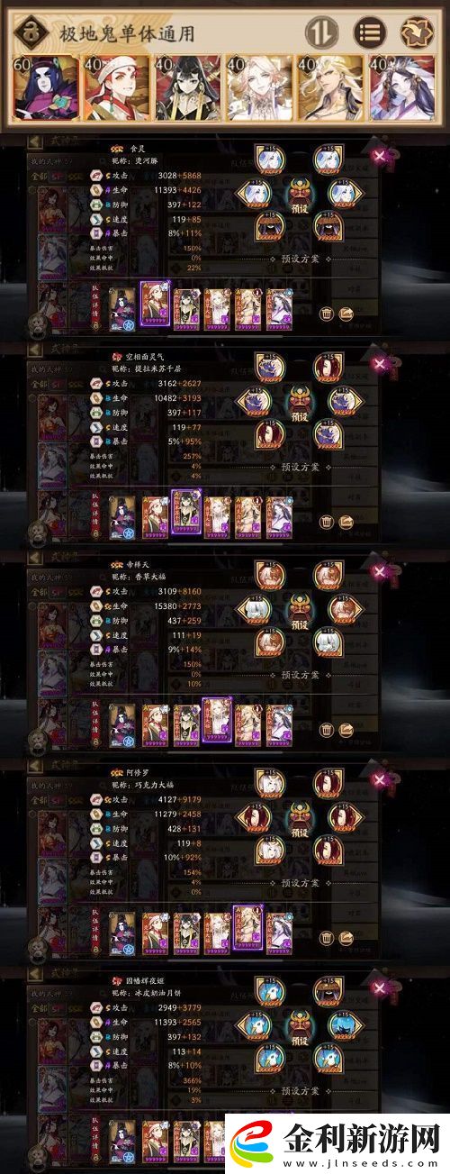 陰陽師地域鬼王陣容搭配攻略