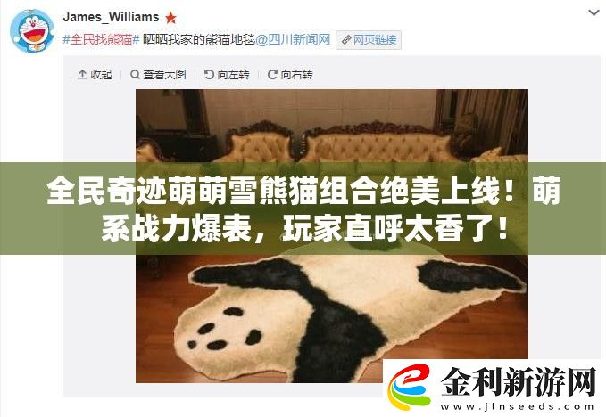 全民奇跡萌萌雪熊貓組合絕美上線！萌系戰(zhàn)力爆表